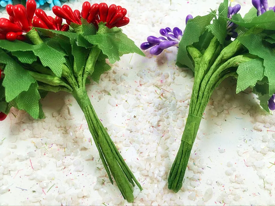 Искусственные мини-ягоды букеты цветов/домашнее садовое цветочное Украшение DIY свадебная гирлянда 12 шт(8,5 см/луч