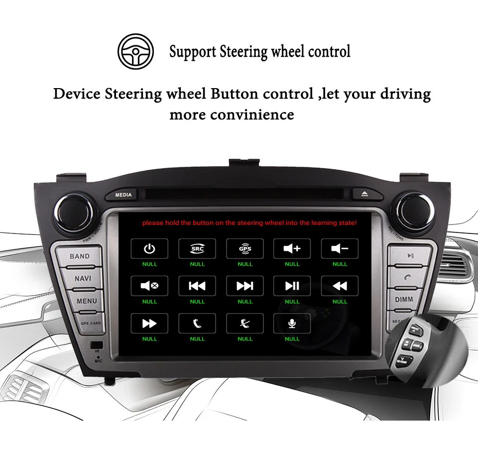 Perfect 2 din Android 9.0 car radio Stereo for HYUNDAI IX35 New Tucson 2009-2015 car dvd player gps navi with 4G RAM 64G ROM Map Car PC 3