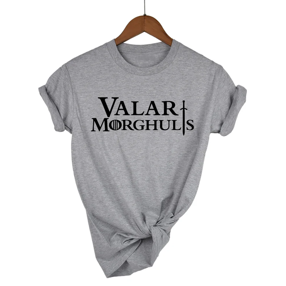Летняя женская футболка Valar Morgulis All Must Die Valyrian Game of Thrones, повседневные женские футболки из хлопка