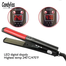 ЖК-дисплей Дисплей выпрямитель для волос Ионные Утюг Профессиональный салон Класс ни один-Титан покрытие для здоровые, блестящие, гладкие волосы гладить