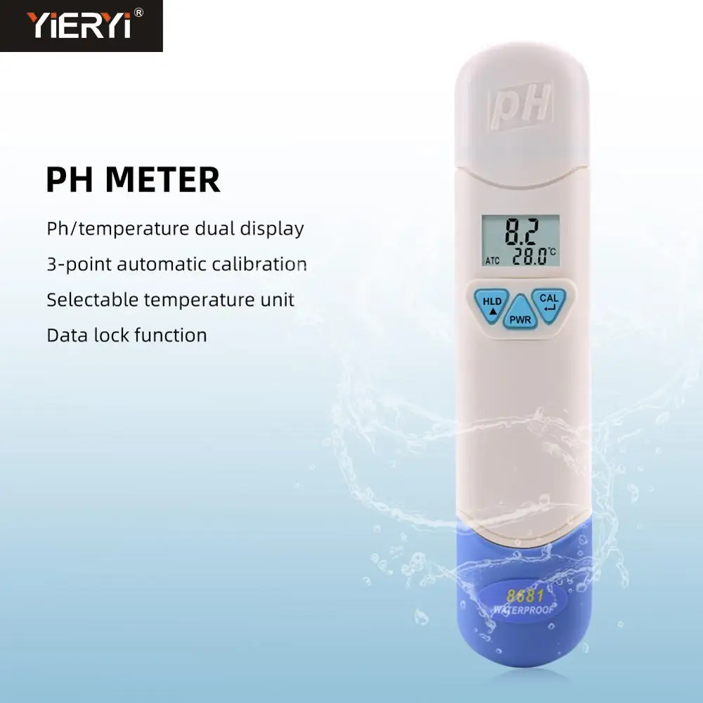 

AZ8681 Waterproof Pen Digital PH Meter Temperature Tester Aquarists PH Meter Electronic Water Quality Analyzer