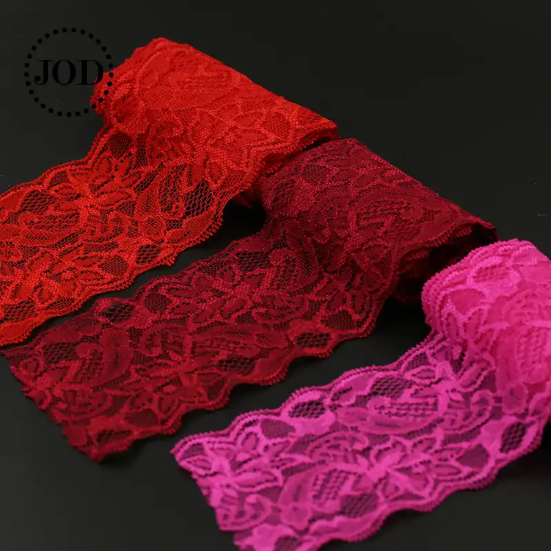 Yuelso Encajes Puntillas 1 Medidor de Tela de Encaje Ancho 7 cm Collar de la Cinta Pasamaner/ía de Vestir de Costura Bordado Flor Rosa de Encaje