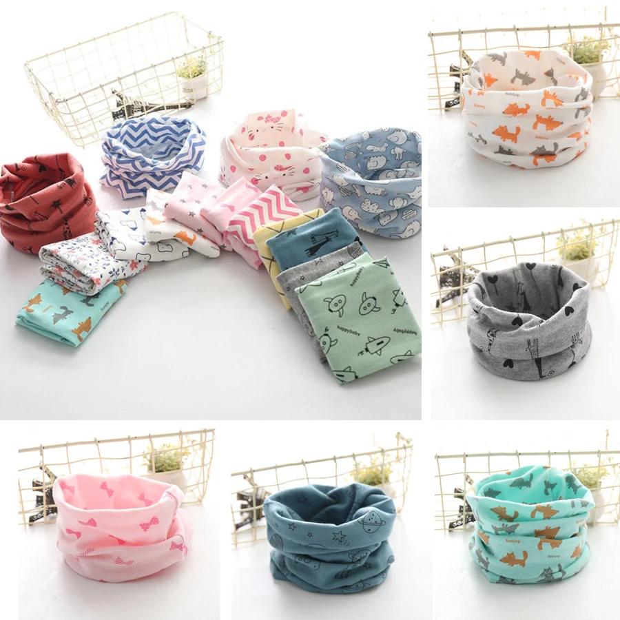 

iMUCCI Cotton Baby Scarf for Boys Girls Baby Bibs Burp Cloths Newborn Feeding Baberos Lovely Kids Collars O Ring Neckerchief