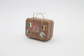 

Free Shipping+Wholesale suitcase shape candy storage box wedding favor tin box cable organizer container,120pcs/lot