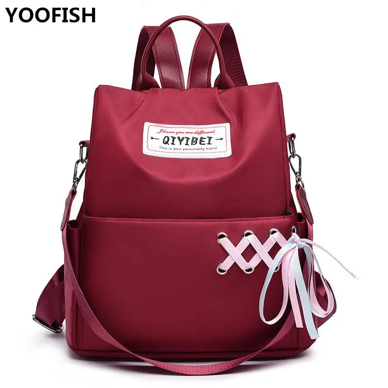 Hot Backpack 2020 New Women's Student Bag Fashion Oxford Cloth Travel