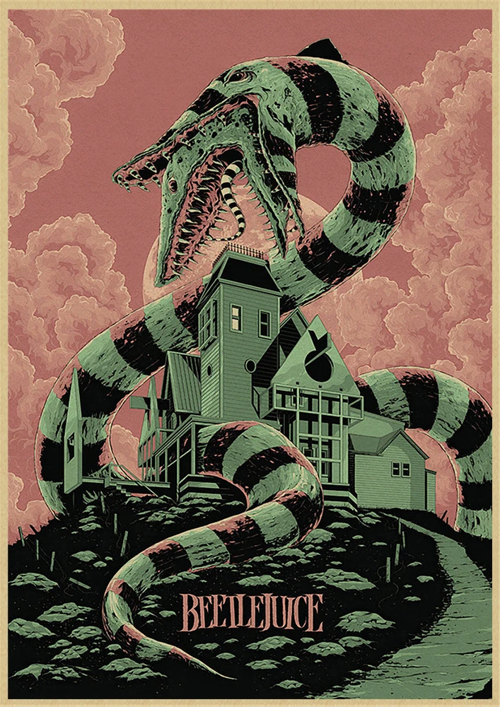 Beetlejuice Classic horror movie Classic Decorative Retro Poster Wall Art Painting Room Decor