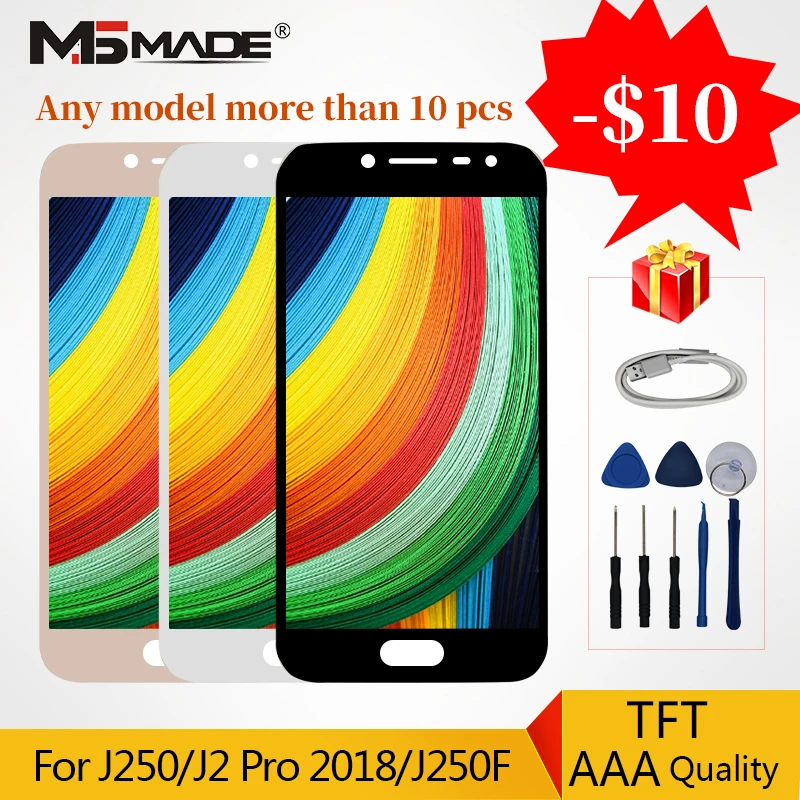 

AAA Quality For Samsung Galaxy J2 Pro 2018 J250 J250F J250H J250M J250F/DS LCD Display Touch Screen Digitizer Replacement Parts