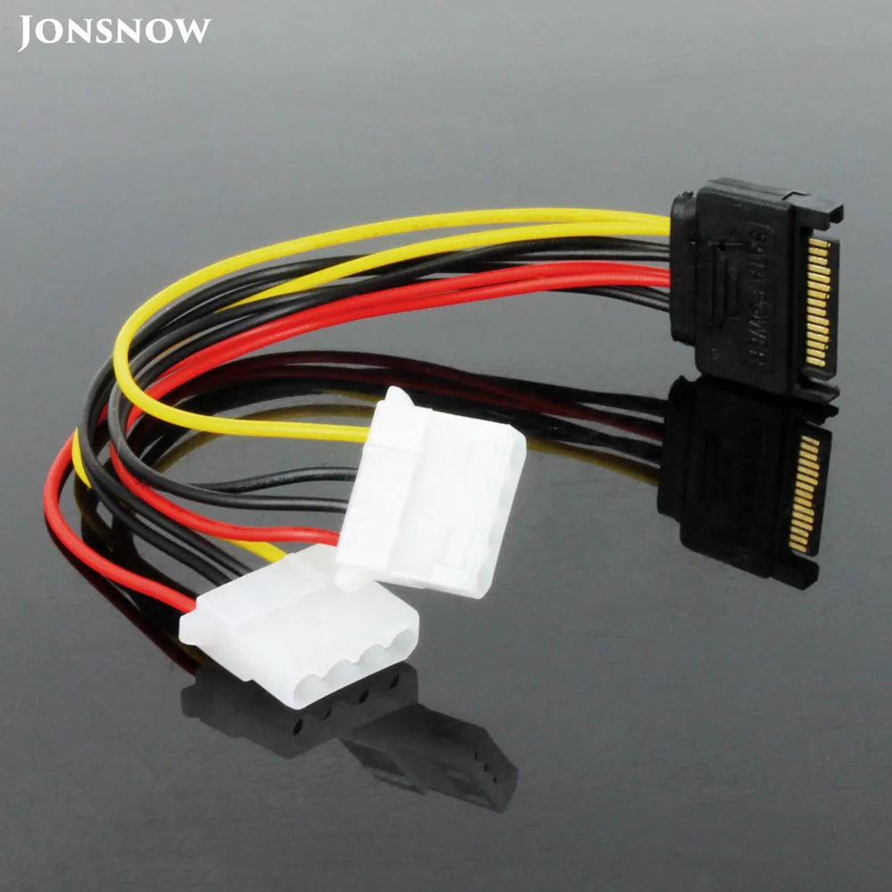 Адаптер питания JONSNOW 20 см кабель SATA Male Dual Molex 4 Pin IDE HDD Female PCI E для видеокарт BTC