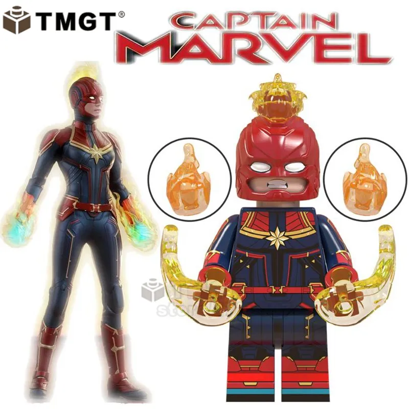 

Legoings figures Captain Marvel Black widow Gamora Marvel avengers endgame single Building Blocks Toys for children gift friends