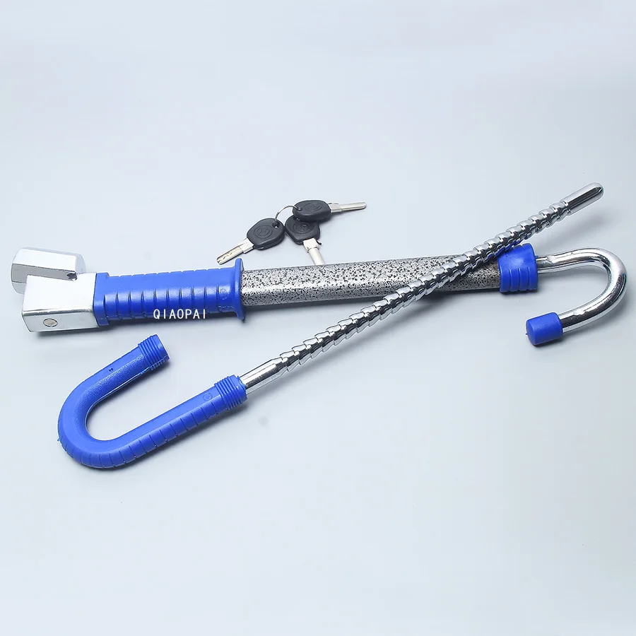 Retractable 83.3cm Car steering wheel security lock universal suv van theftproof anti theft steering wheel clutch hook lock