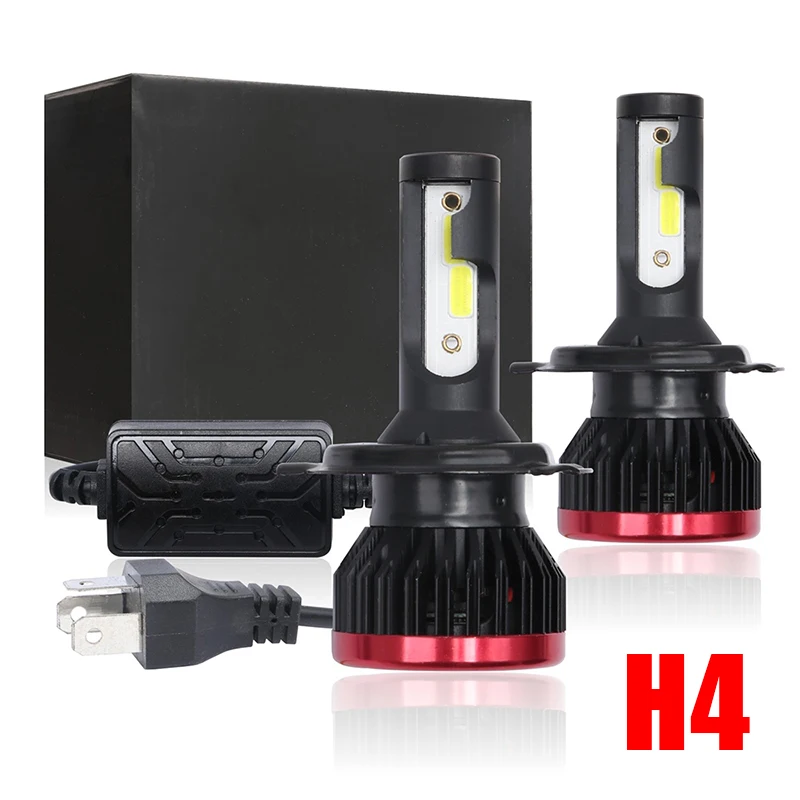 

100W Headlights 2pcs H4 9003 HB2 High Beam 20000 Lumens LED DC 9-32V White Aluminum Accessories Bulb