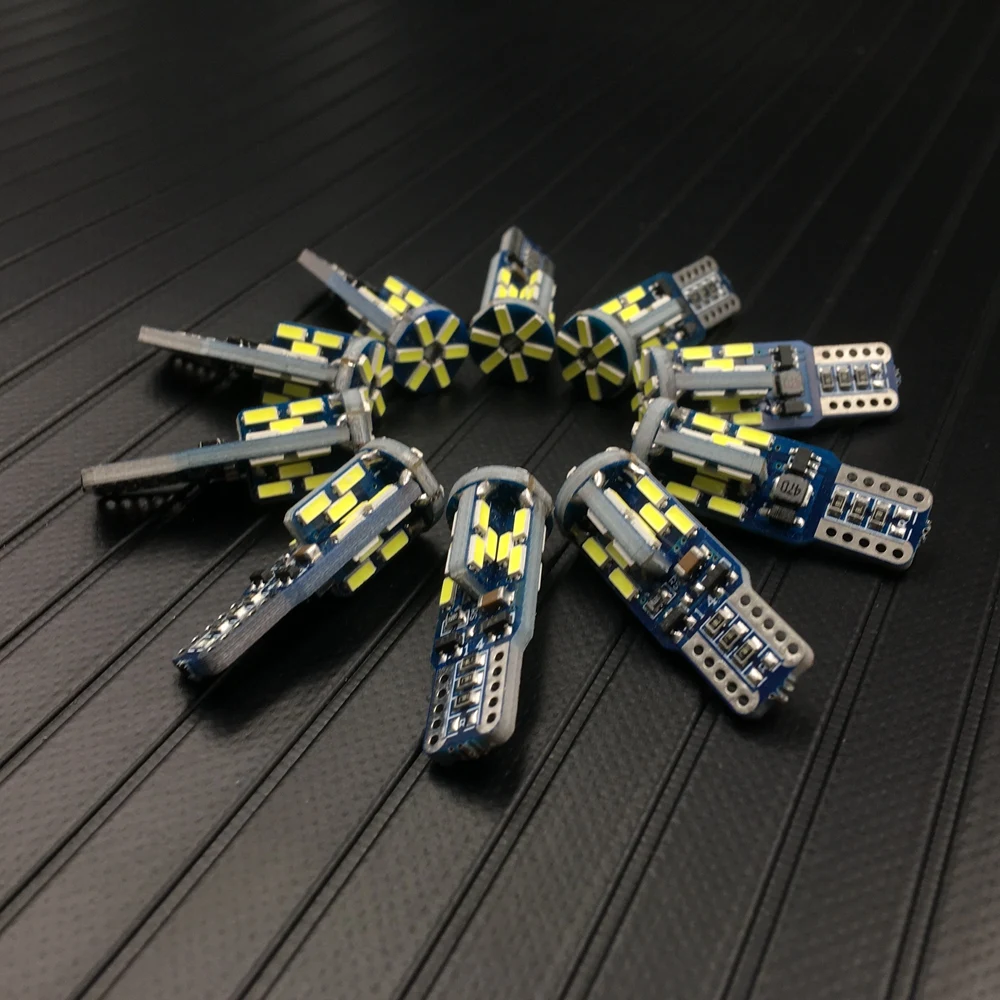 10 шт. автомобильный T10 30SMD ксеноновый белый Canbus без ошибок боковой светильник светодиодный 4014 194 168 интерьерный светильник парковочные огни W5W DC 12V