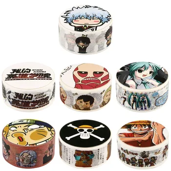 

2cm*5m Anime Q Version Cartoon One Piece Naruto Washi Tape Adhesive Tape DIY Scrapbooking Sticker Label Masking Tape