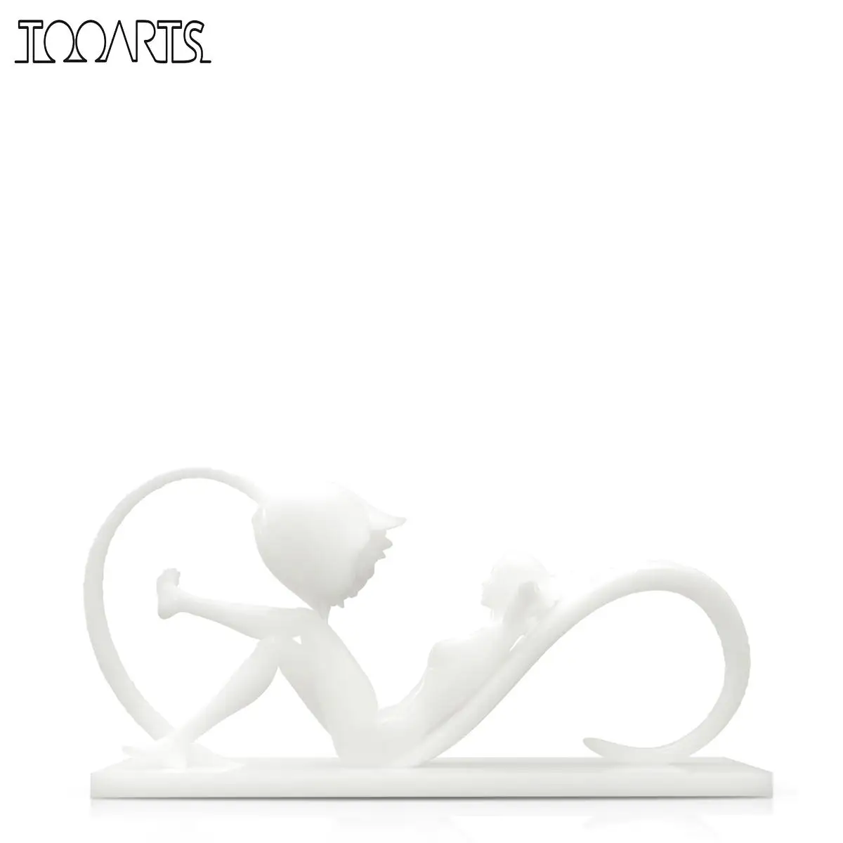 

Tooarts Young Girl Flower Bath Statue 3D Printed Sculpture Beautiful Young Girl Enjoying a Sunbath Beautiful Female Sculpture