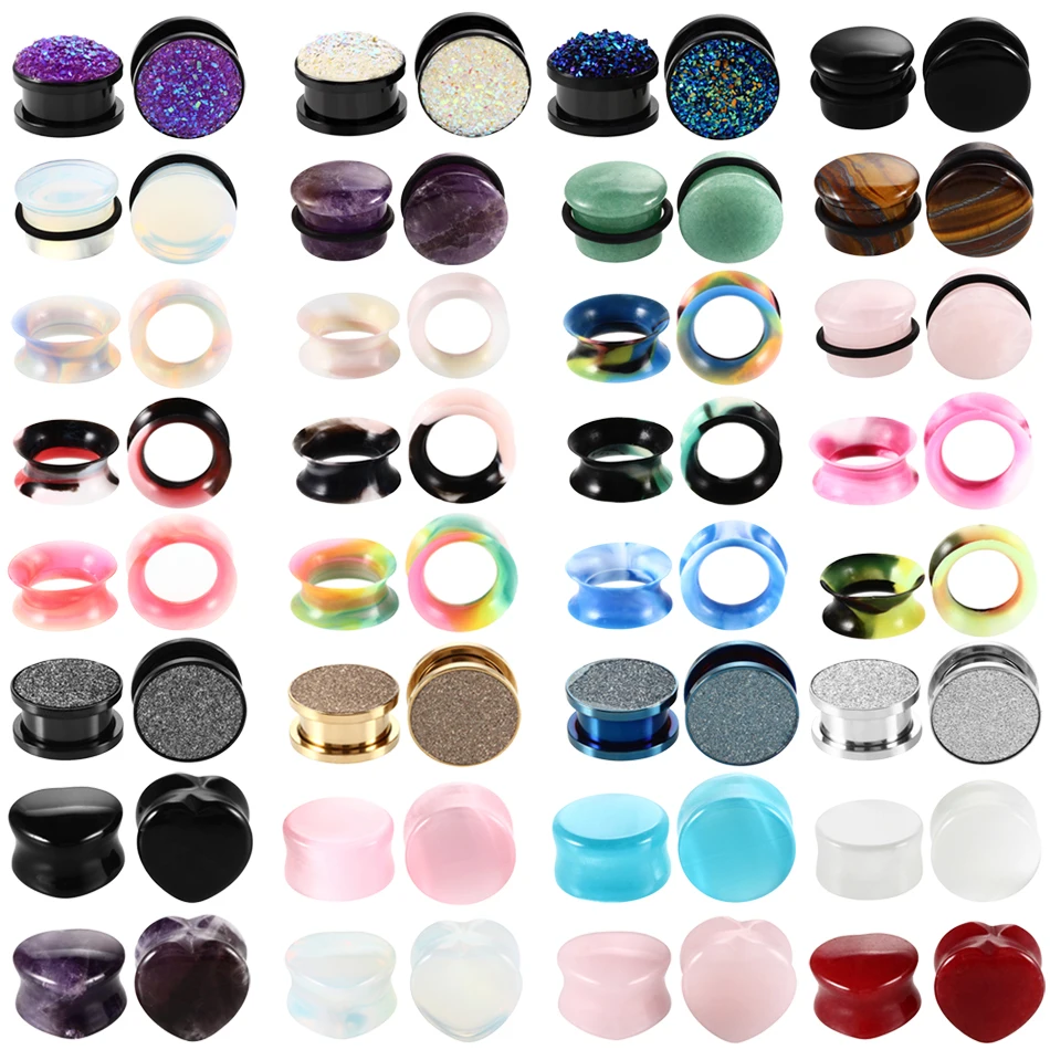 Swanjo Silicone Steel Ear Plugs and Tunnels Ear Piercings Oreja