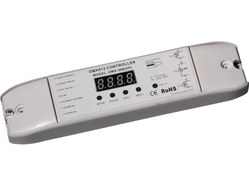 DMX-306(DP)3CH DMX постоянный декодер voltag DC12-424V вход 5А * 3х канальный выход | Лампы и