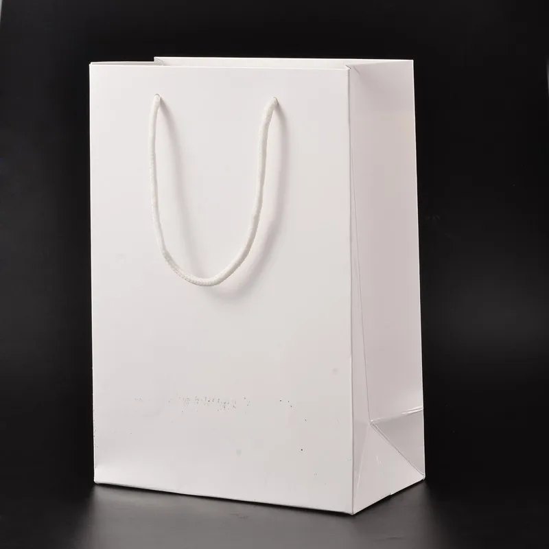 10 шт. прямоугольные бумажные пакеты подарочные пакеты хозяйственные сумки с нейлоновой нитью для упаковки ювелирных изделий вечерние подарочные сумки BurlyWood черный белый