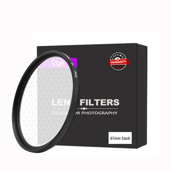 

kutupro Original Professional 67mm Cross 6 Point 6PT Star Filter Star-effect Starburst for Canon EOS Nikon Sony Camera Lens