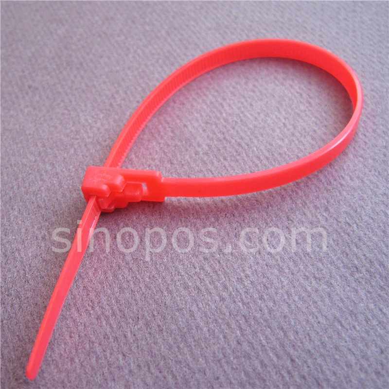 Reusable Releasable Nylon Cable Tie Self-Locking Tie Red/Yellow/Blue/Green/White 