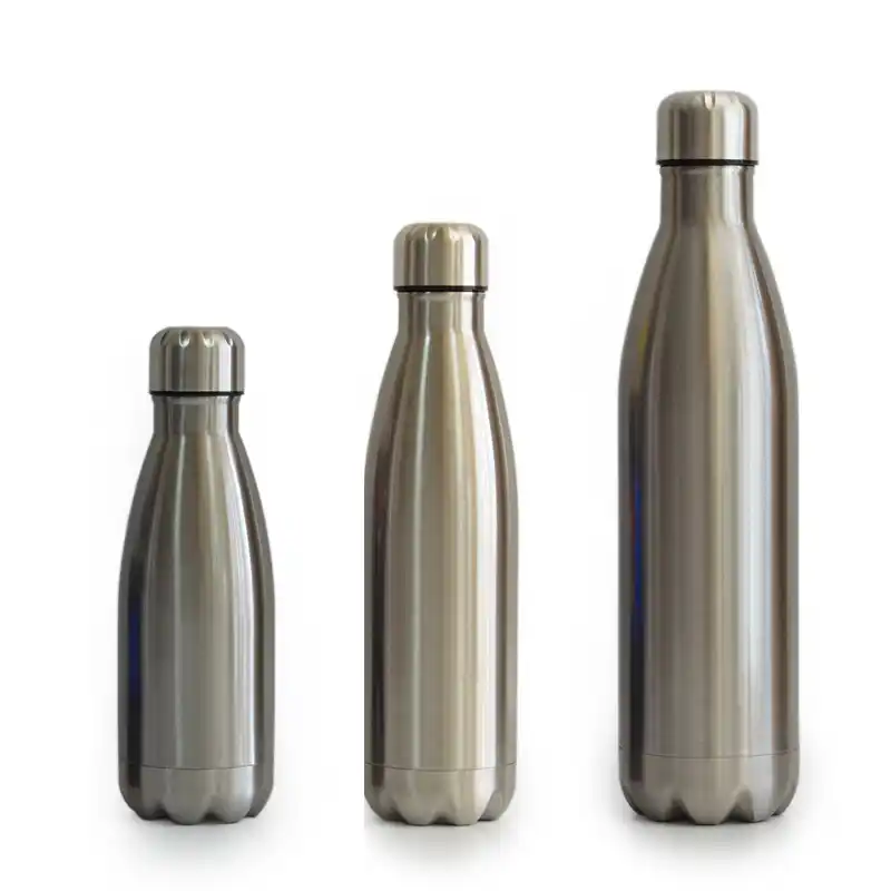 silver thermos flask