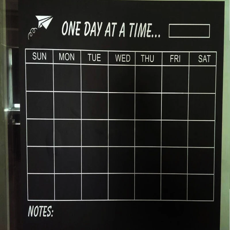 Home & Living C001 16x22 Chalkboard Calendar Decal Black Chalk Board