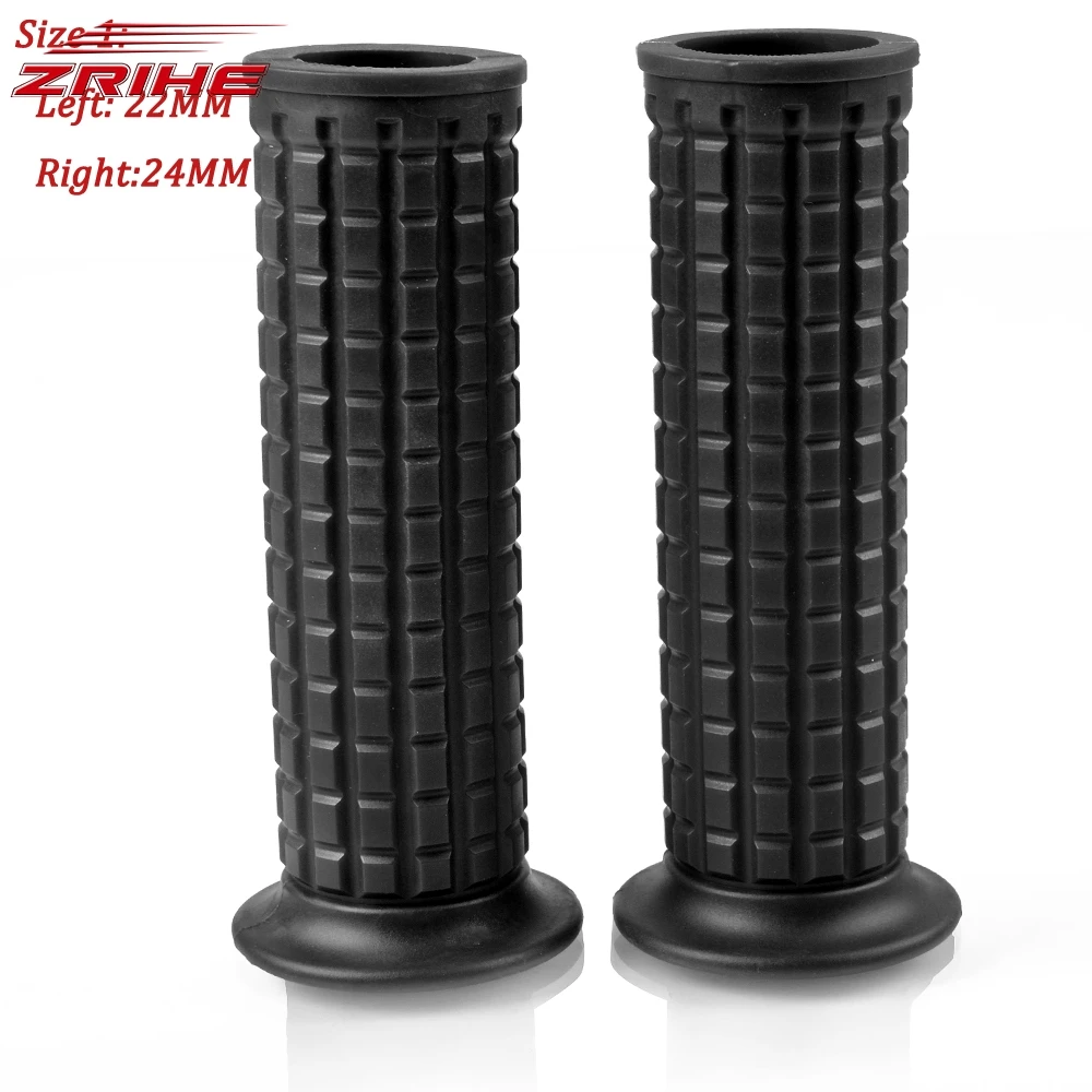 Black 22MM24MM 22 мм 24 мм Аксессуары для мотоциклов ручка для мотоцикла Грипсы для Kawasaki VERSYS 650 VERSYS1000 KX 85 125 250 KX125 KX250 KX450F - Цвет: Black 22MM24MM