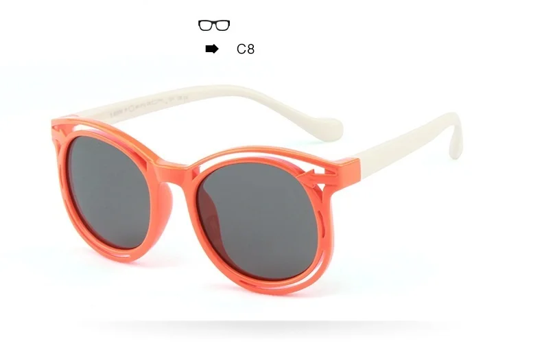 Детская винтажная круглая рамка солнцезащитные очки Детские Силиконовые uv400 очки детские оттенки очки