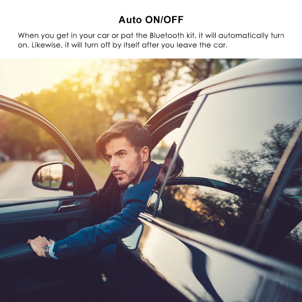 Bluetooth Car Kit Mic Handsfree Noise Cancelling Car Bluetooth Speaker Phone Bluetooth 4.1 EDR Wireless Car Kit Hands Free Calls