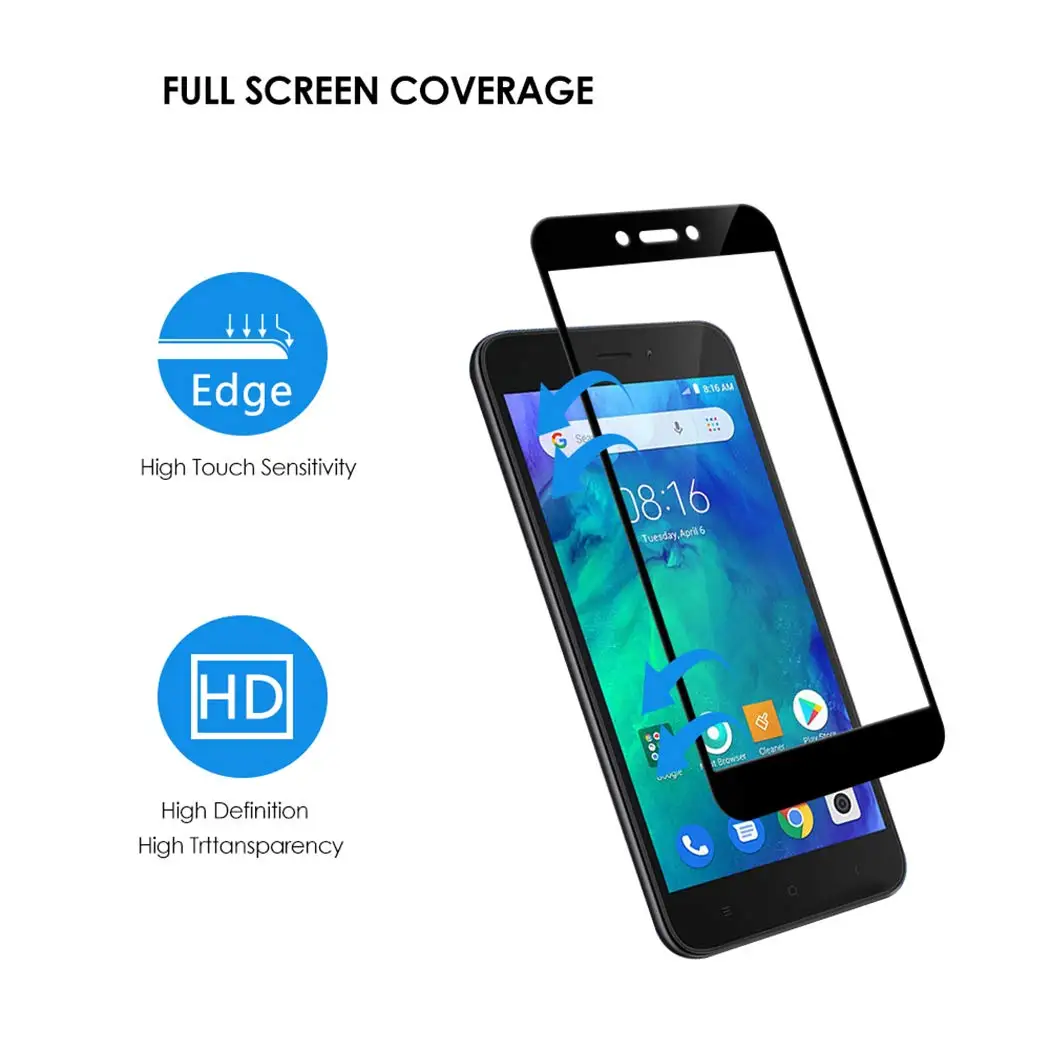Защитное стекло на весь экран для Xiaomi Redmi Go защитная пленка из закаленного стекла