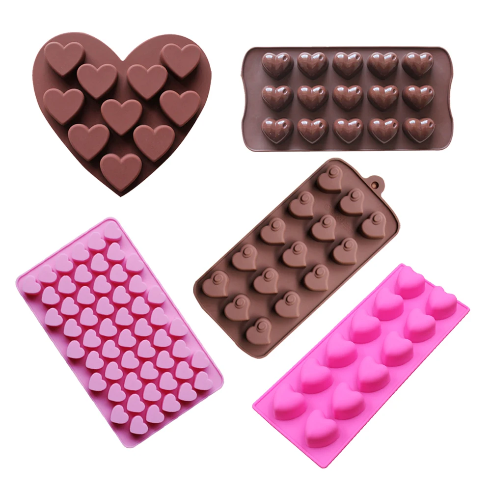 heart candy chocolate mold Valentine silicone mold for biscuit pastry