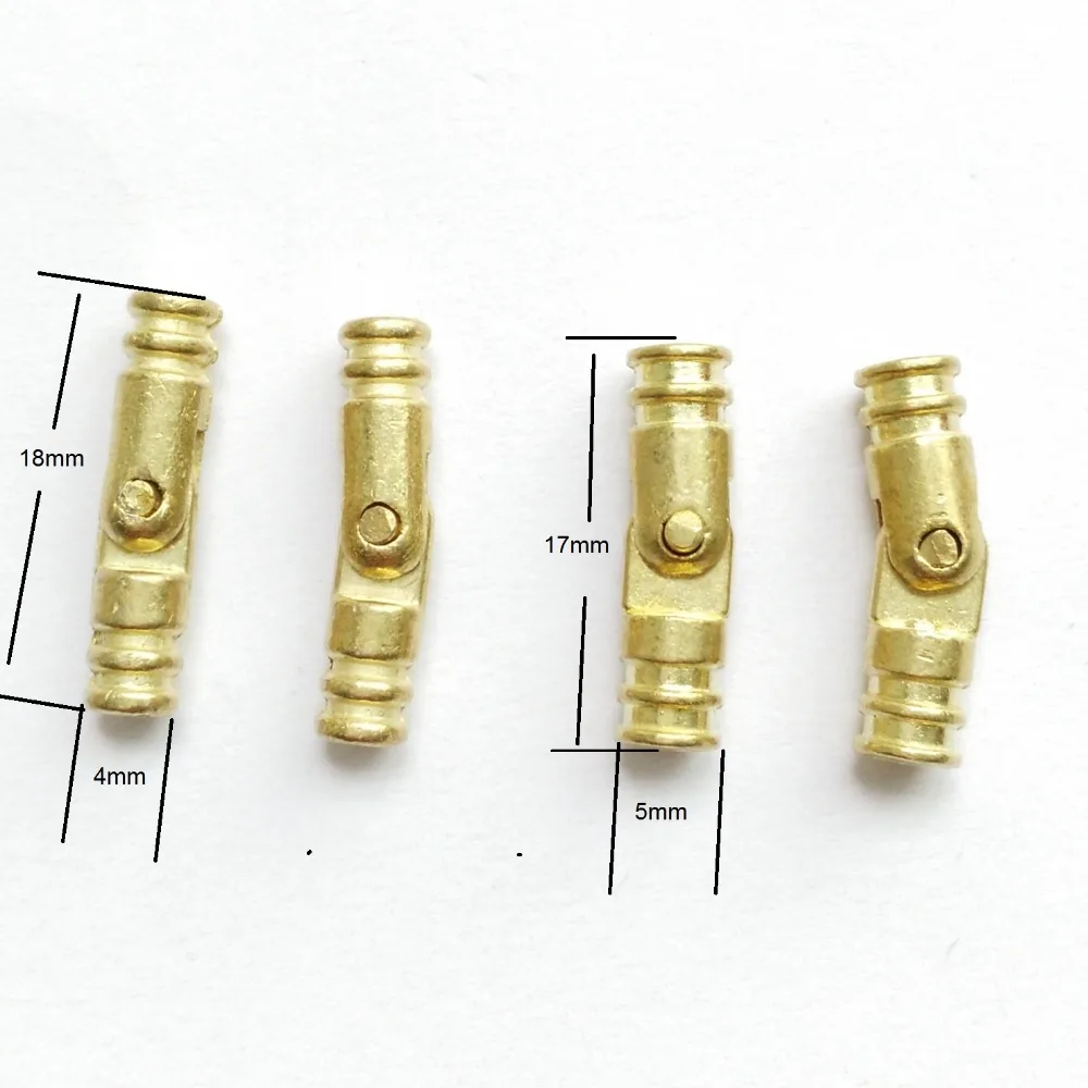100pcs Brass Color Cylinder Hinge Box Hardware Support Hinge