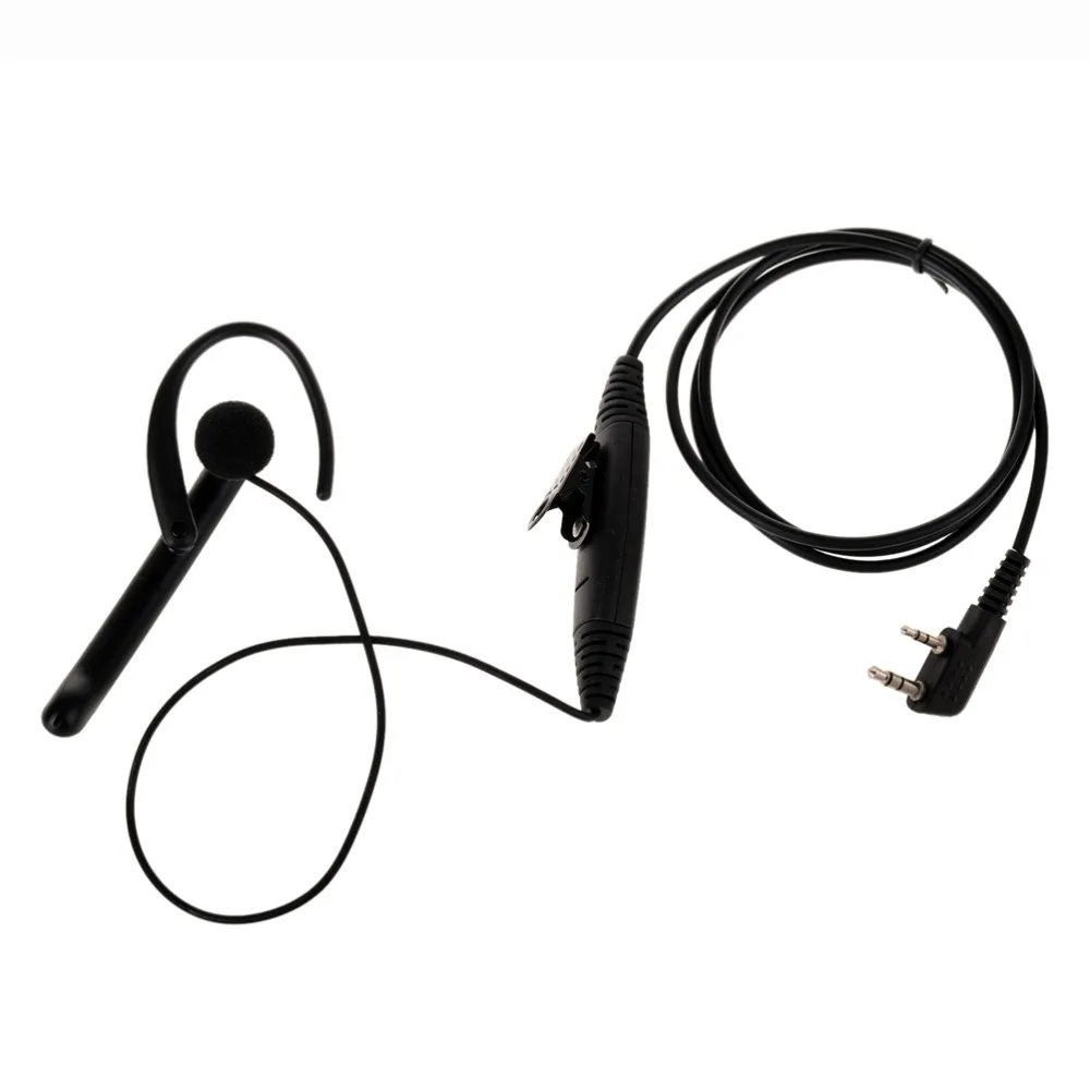 2 Pin Ear Bar Earpiece Mic PTT Headset for Kenwood BAOFENG Walkie Talkie UV-5R 777 888s HYT PUXING Radio New Arrival (2)