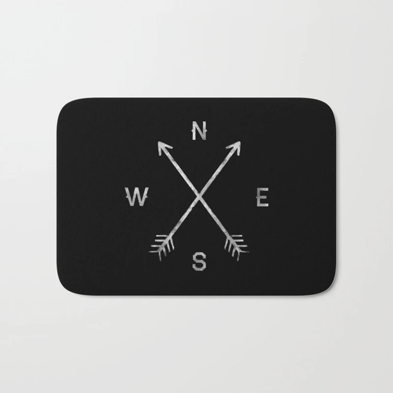 Simple Anchor Flannel Waterproof Mats Compass Arrow Carpets Bedroom Rugs Decorative Stair Mats Home Decor Crafts