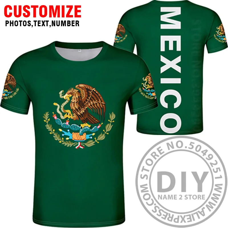 THE UNITED STATES OF MEXICO t shirt logo free custom name number mex t-shirt nation flag mx spanish mexican print photo clothing - Цвет: Style 13