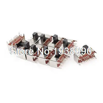 10 шт. панель PCB 16 Pin 3 позиции 4P3T мини переключатель скольжения Боковая ручка 0 5 А 50