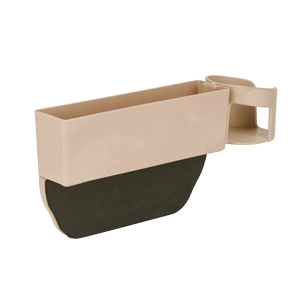 

Premium PU Leather Side Pocket Organizer Car Seat Filler Gap Space Storage Box Bottle Cup Holder Coin Collector