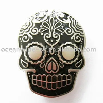 Ремень с пряжкой (тату черепом) BUCKLE SK027BK|skull buckle|buckle beltskull crossbones pirate flag |