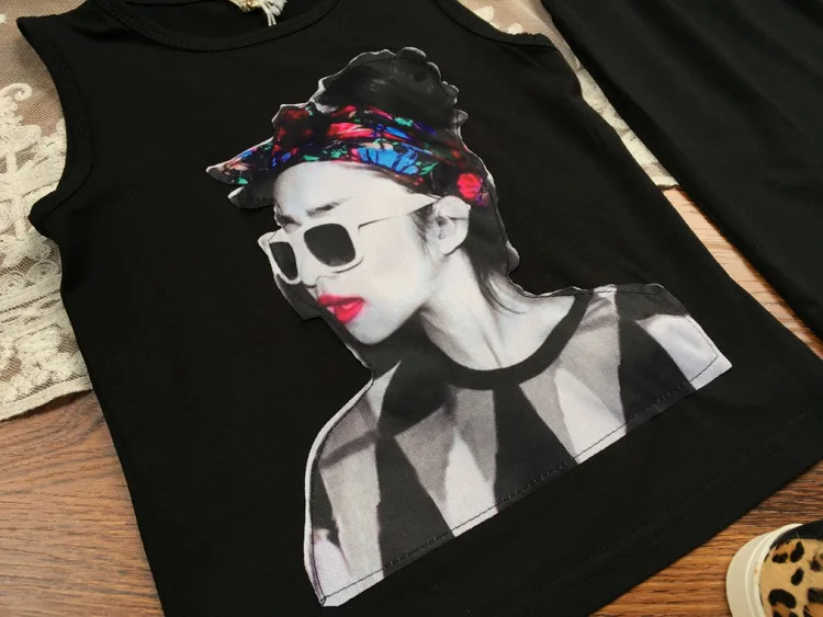 جديد أزياء أطفال بنات ملابس الصيف مجموعة شرابة مجموعة الملابس المطبوعة قميص مع شرابة دعوى للأطفال والصغار