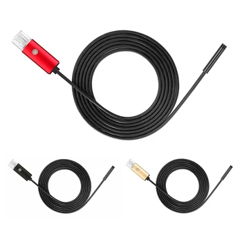 

5M Mini 6 LED Inspection Camera 7mm Lens 67 Degree Waterproof Endoscope with USB Cable for Pipe Equipment Inner Inspection