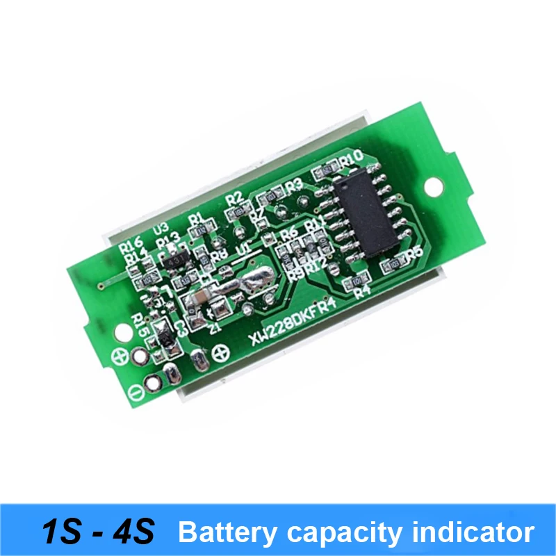 1s 2s 3s 4S модуль индикатора емкости литиевых батарей 4,2 v 8,4 v 12,6 v 16,8 v синий дисплей отвертка для батарей и велосипедов