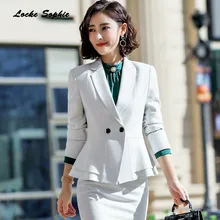 1pcs Women Plus size Blazers coats 2019 Spring cotton blend Ruffles Small Suits jackets ladies Skinny office Blazers Suits coats