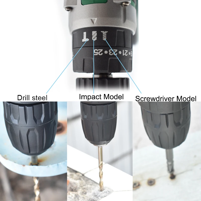 20 в Ударная дрель, электрическая отвертка, электрическая ручная дрель, аккумуляторная батарея, молоток, дрель для дома, Diy, электроинструменты