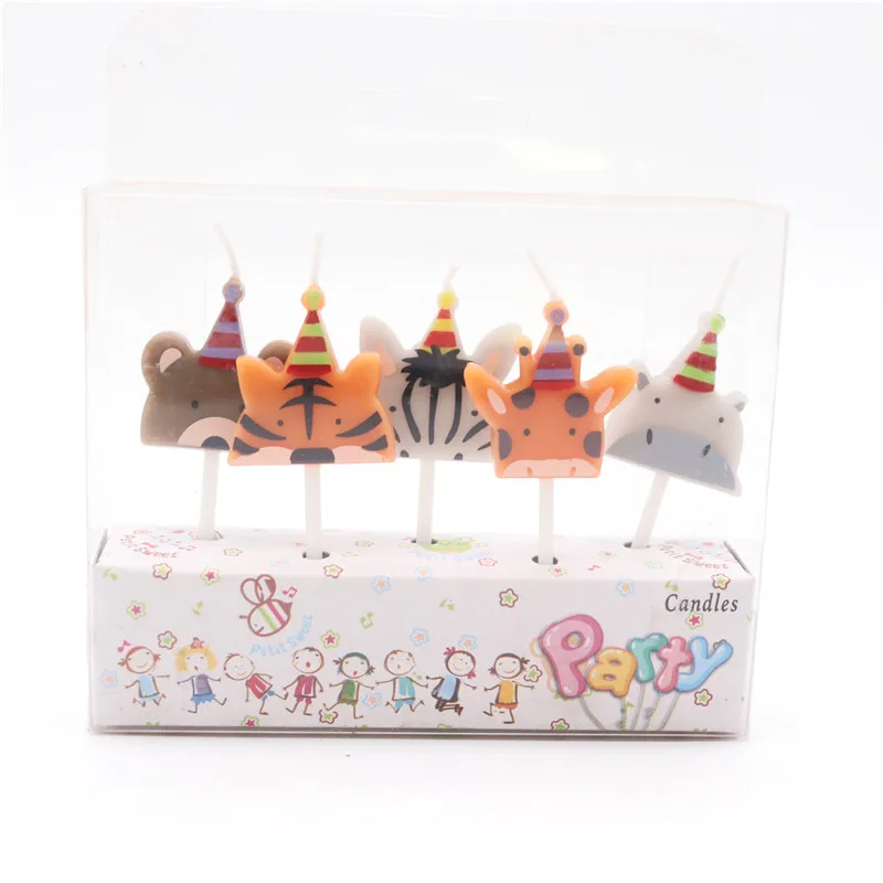 Фламинго кекс украшение для торта на день рождения на тему "Лошадки карусели" Топпер для торта свадебные свечи украшения торта Детские вечерние поставщик - Цвет: zoo