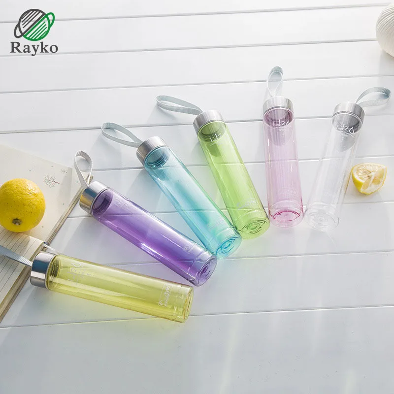 

Creative Portable Plastic Water Bottles Simple Solid Color 280ML Student Water Bottle Juice Drinkware Gift Botellas Para Agua
