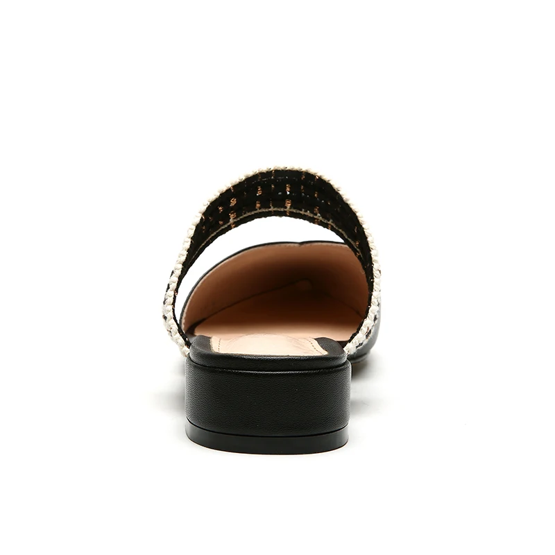 Beige noir Pointu Appartements kaki D'été Chaussures Cuir De Karinluna Dame Style Bout Femmes Classiques Élégant Ins D'âge Mûr Véritable apricot DHIW2E9Y