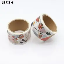 JBFISH Japanese Washi Tape crafts Mixed Color Pastel Patterns DIY Decorative Adhesive Tape Set Masking Paper