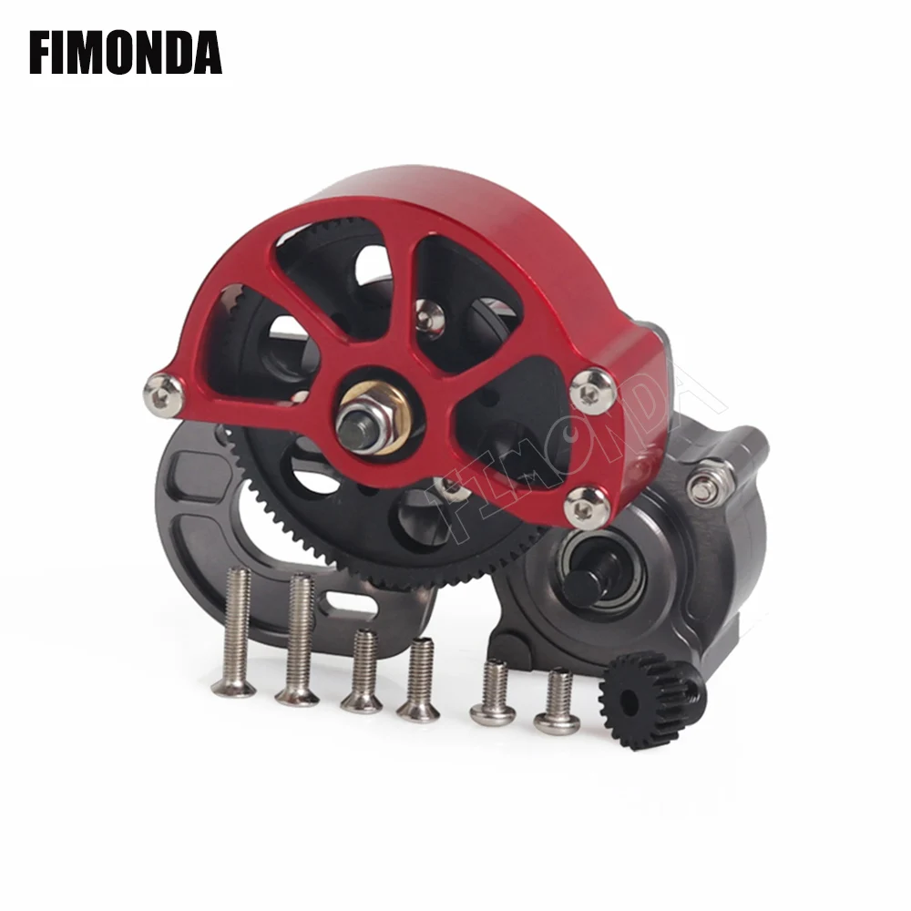 

Complete Metal Gearbox Middle Transmission Box with Motor Gear for 1/10 RC Crawler Car Axial SCX10 Upgrade Parts