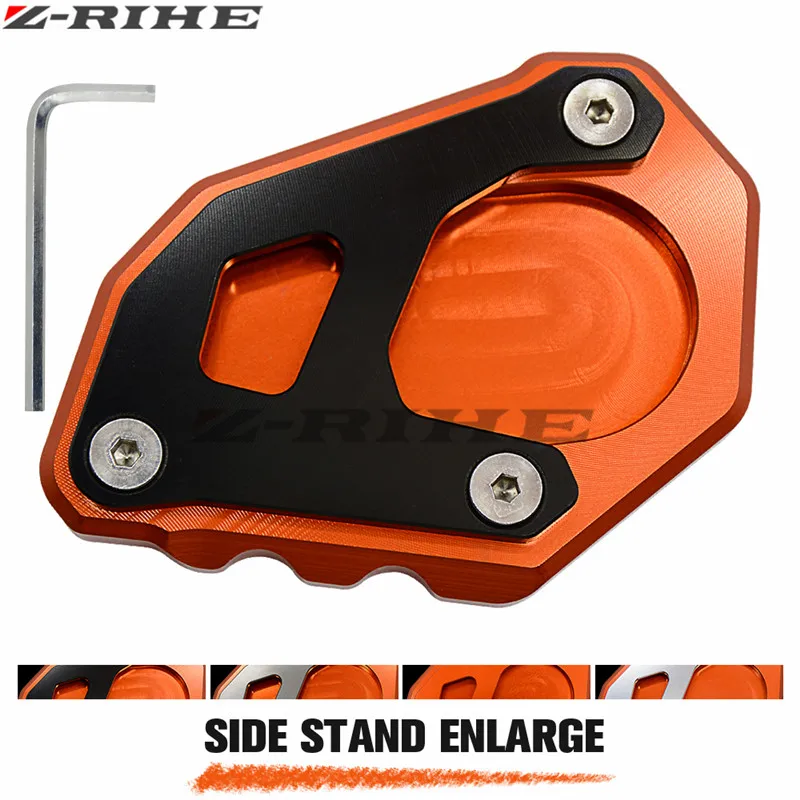 

CNC Motorcycle Accessories Aluminum Side Kickstand Stand Extension Plate side stand For KTM Adv 1050 1090 1190 1290 Adventure