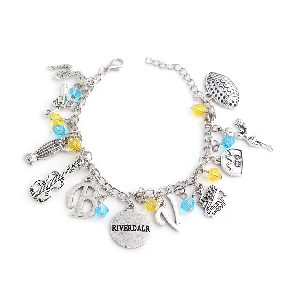 

Riverdale Bracelet beads snake guitar gun Pendant Bracelets for Women Music Hamilton Broadway Musical "Rise up"Bangles Jewelry