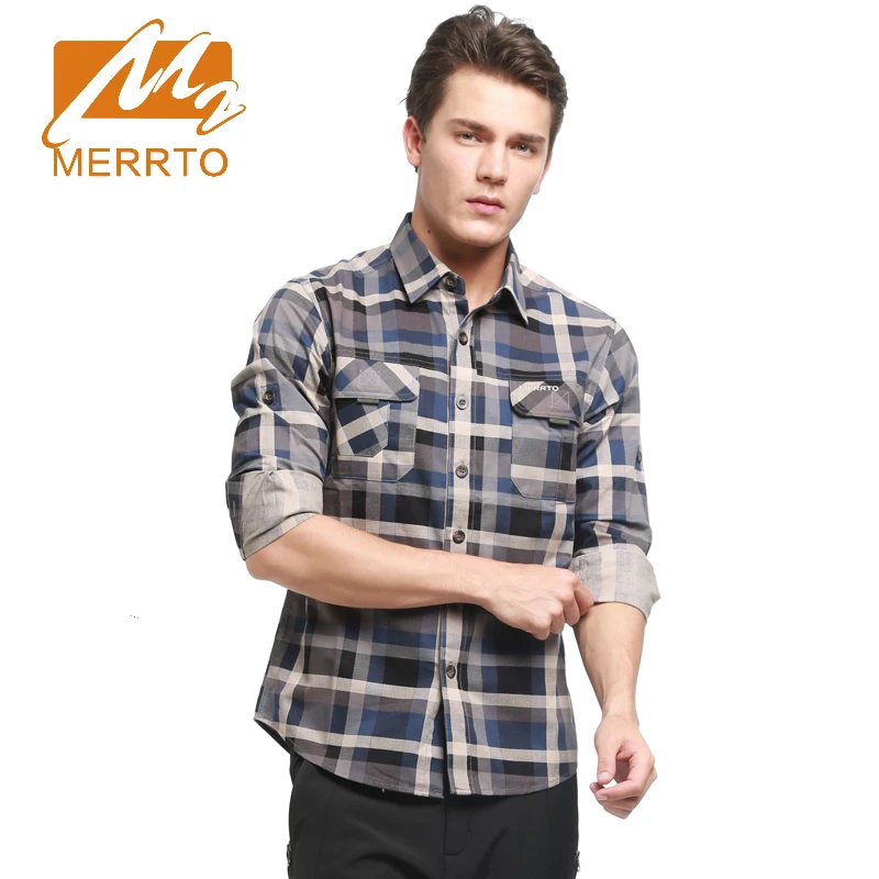 2018 Merrto Mens Hiking Outdoor Shirts Breathable Quick Dry Sports
